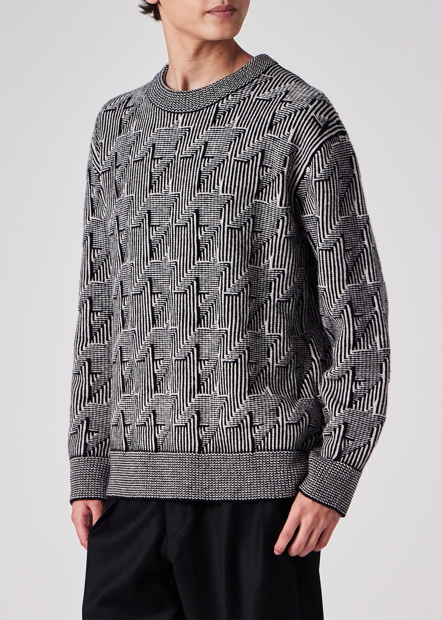 Paul Smith｜ビッグハウンドトゥース クルーネックニット | Rakuten