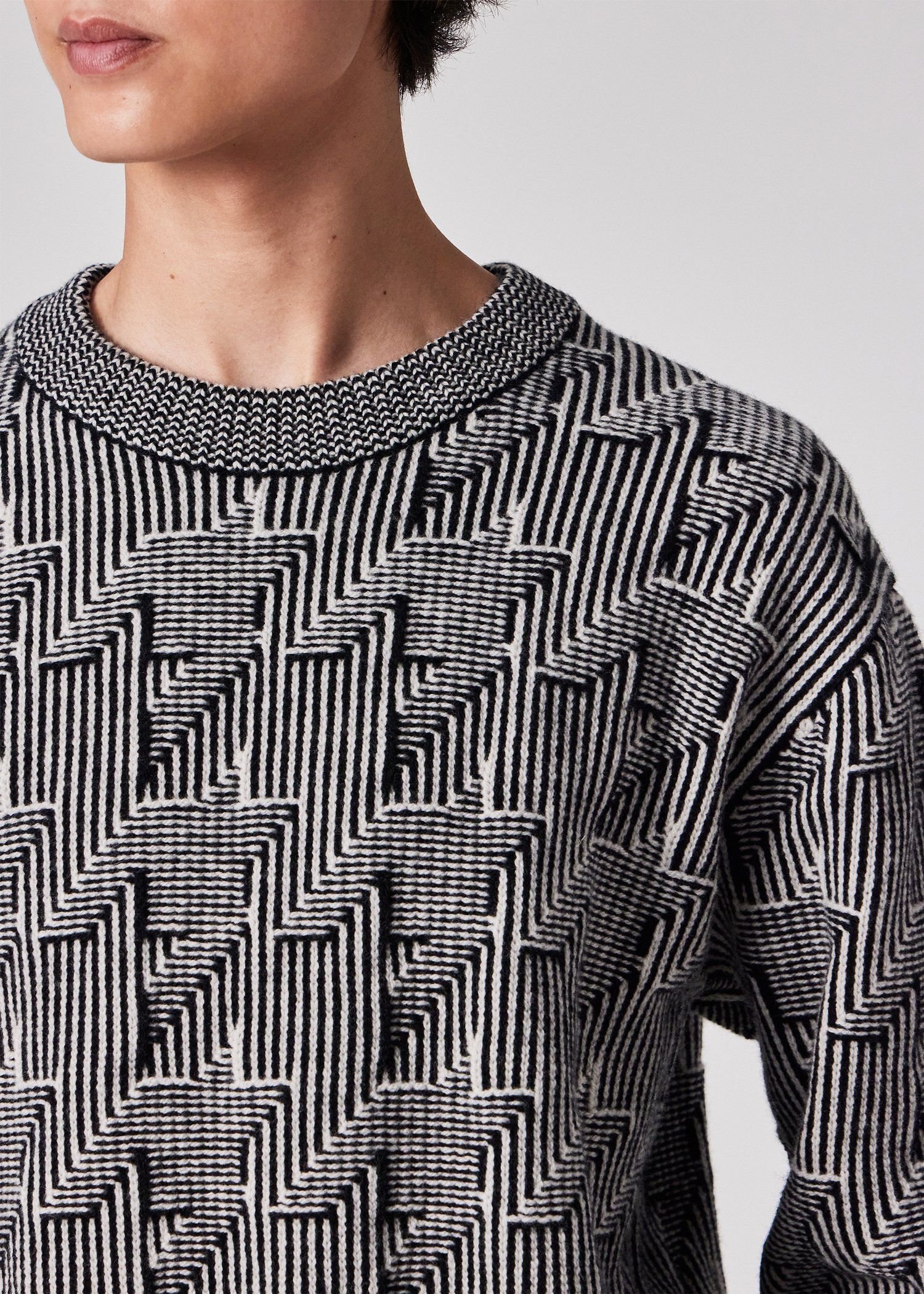 Paul Smith｜ビッグハウンドトゥース クルーネックニット | Rakuten