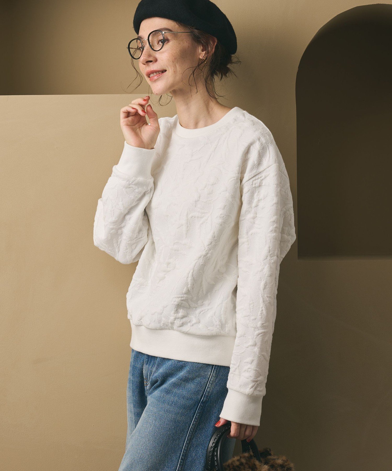 BEAUTY&YOUTH UNITED ARROWS｜ボタニカルジャガード プルオーバー