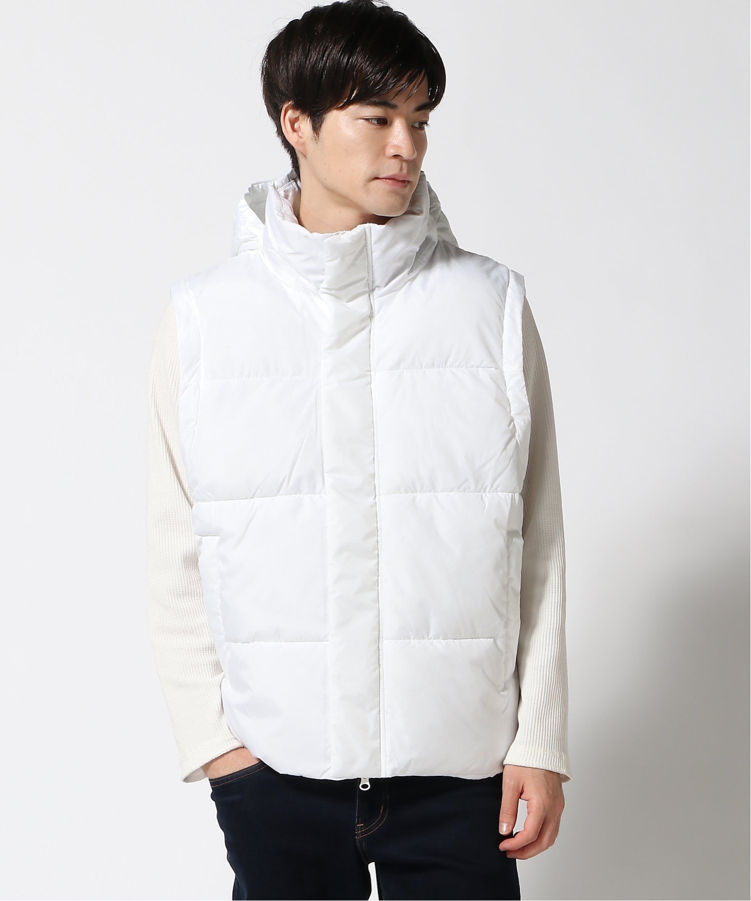SITRY｜ファイバー ダウンジャケット メンズ ダウンベスト テック