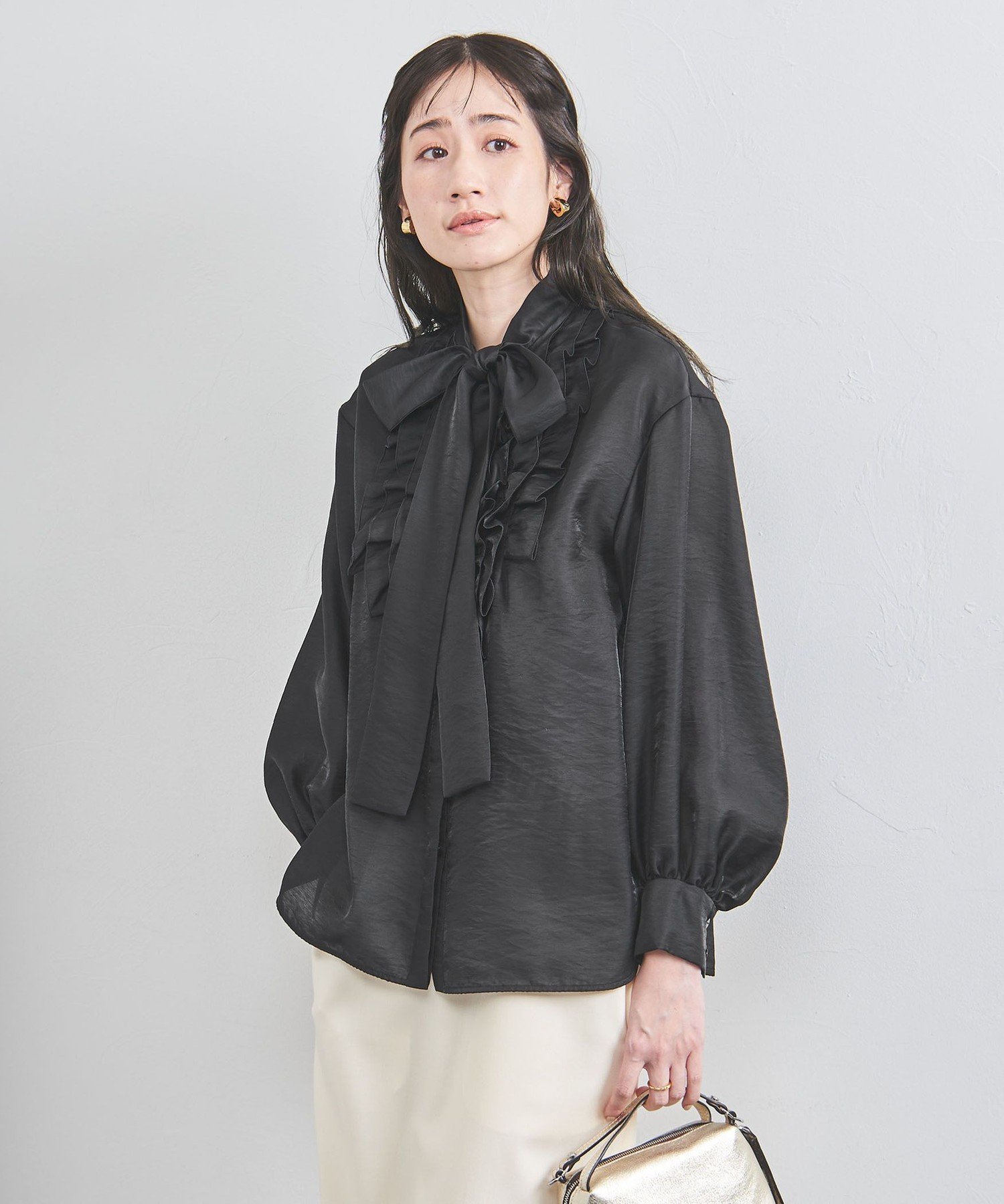 UNITED ARROWS LTD. OUTLET｜オーガンジー フリル&ボウタイ ブラウス