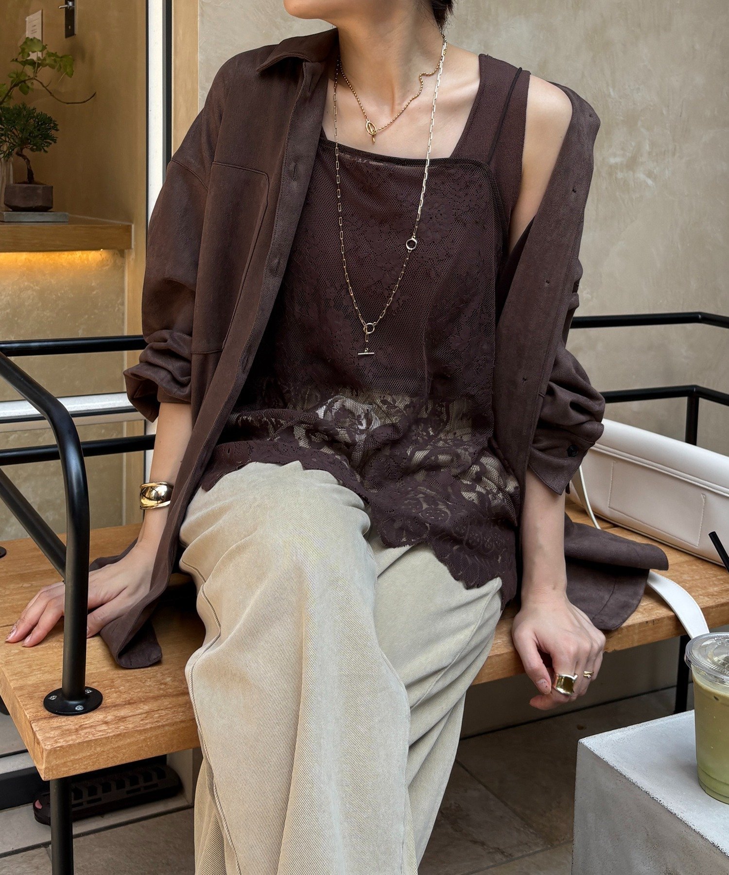 DOUDOU｜【新色追加】スカラレースキャミ | Rakuten Fashion(楽天