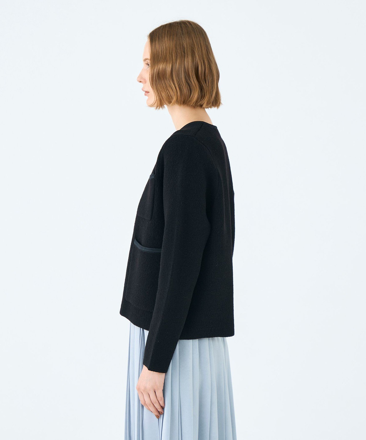 TOMORROWLAND｜ウールナイロンブークレー フロントオープン