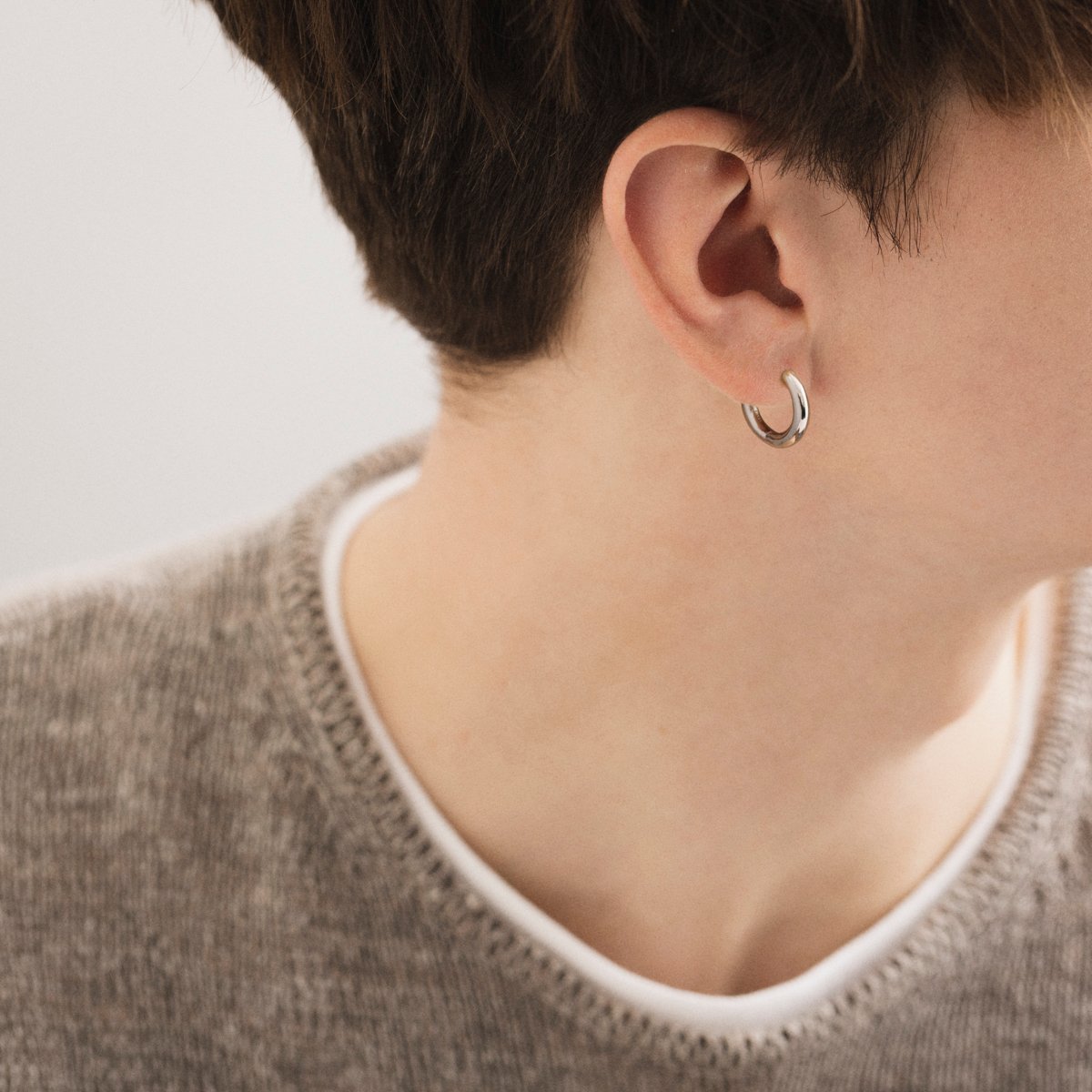 4℃｜【4°C HOMME+】 シルバー フープ ピアス | Rakuten Fashion(楽天