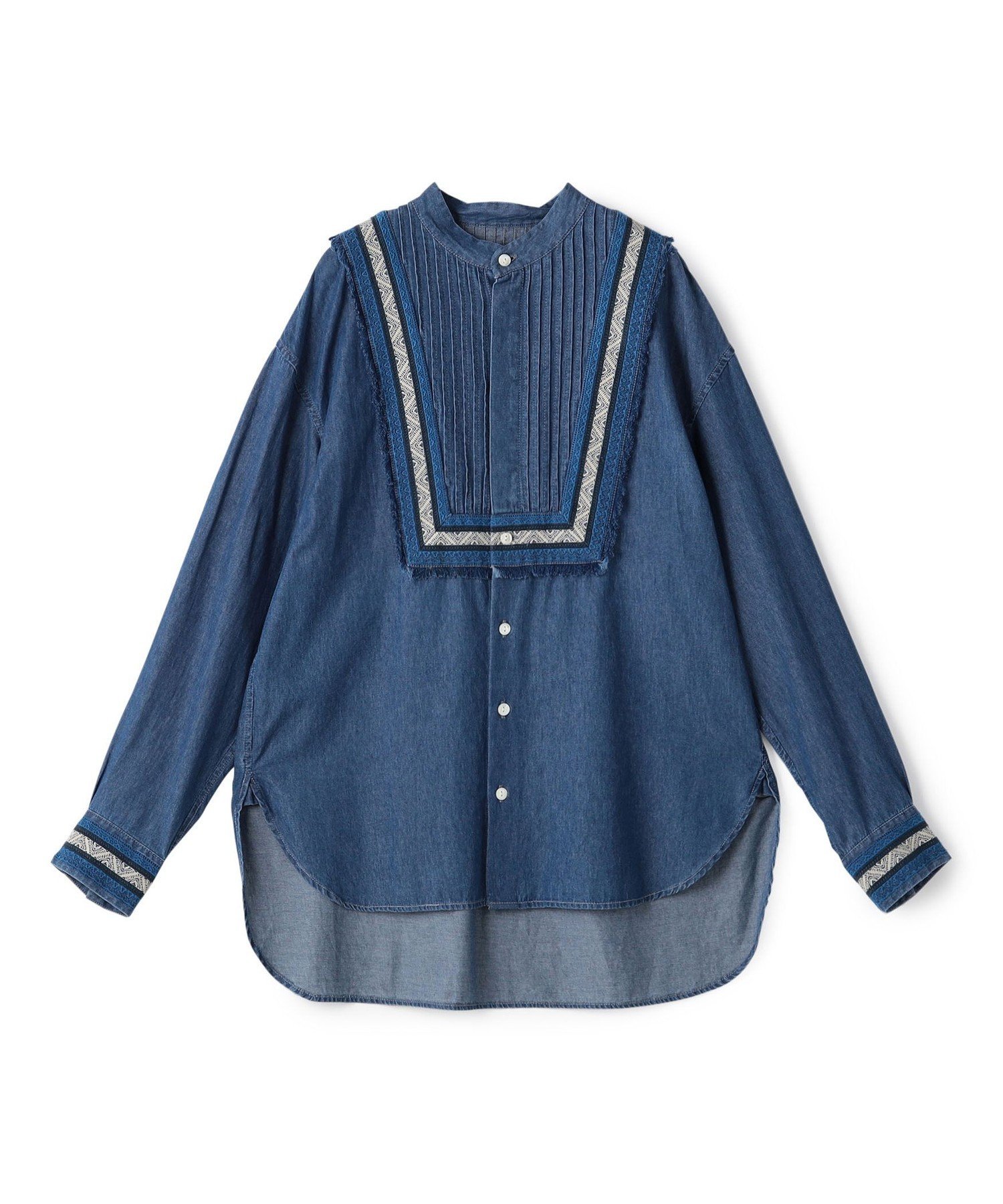 TOMORROWLAND｜ラインエンブロイダリー ピンタックシャツ | Rakuten