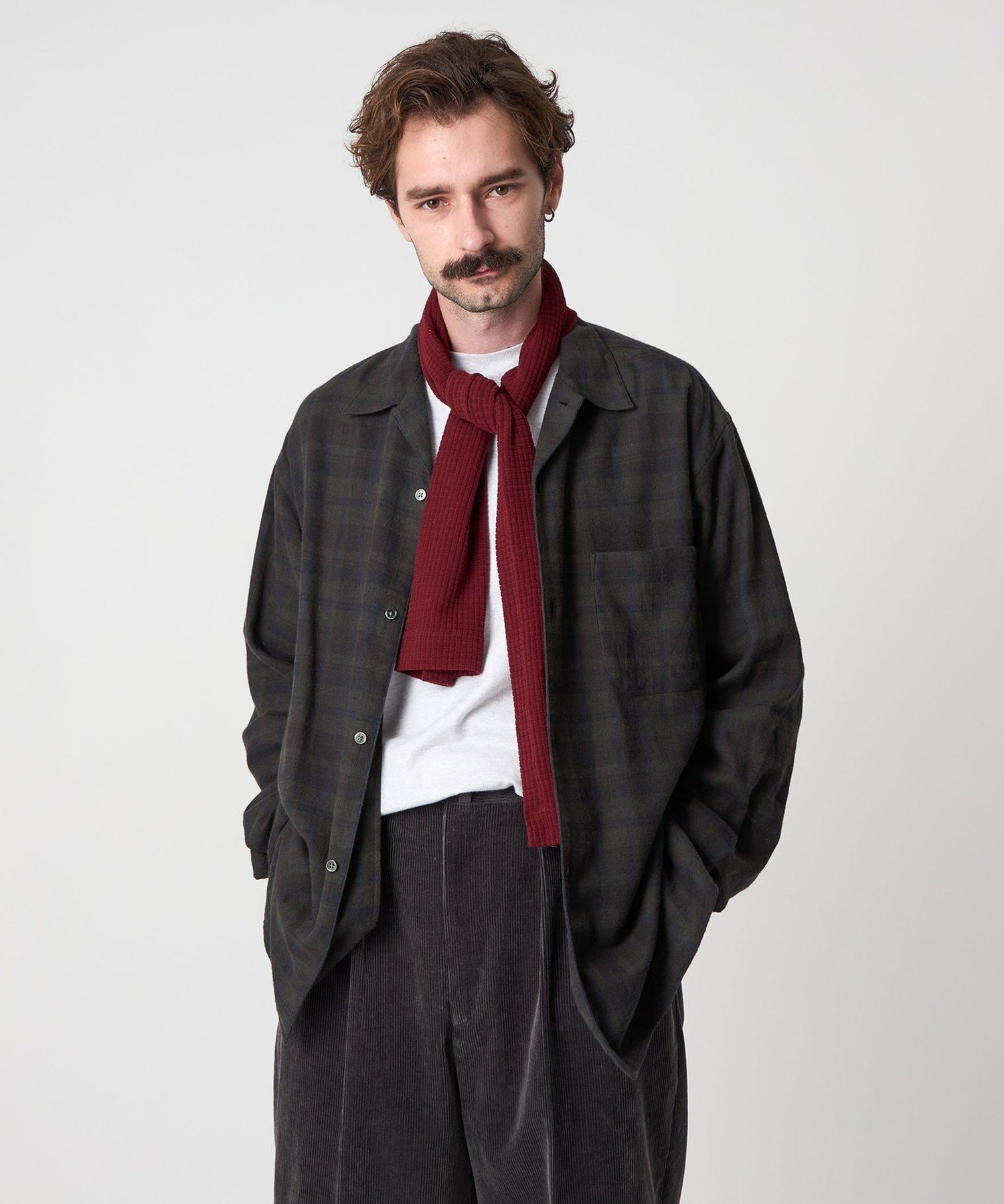 ＜Steven Alan＞ネル マドラスチェック オープンカラー シャツ BOX BEAUTY&YOUTH UNITED ARROWS｜<Steven Alan> ネル マドラスチェック