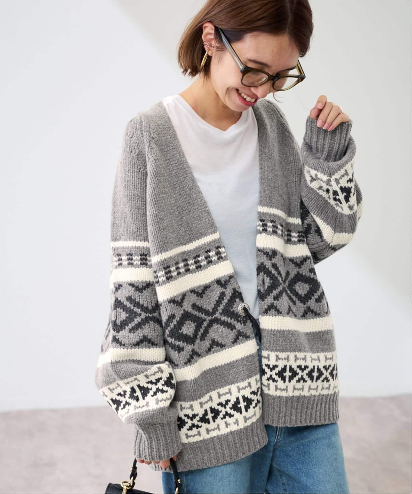 FRAMeWORK｜ジャガードカーディガン | Rakuten Fashion(楽天