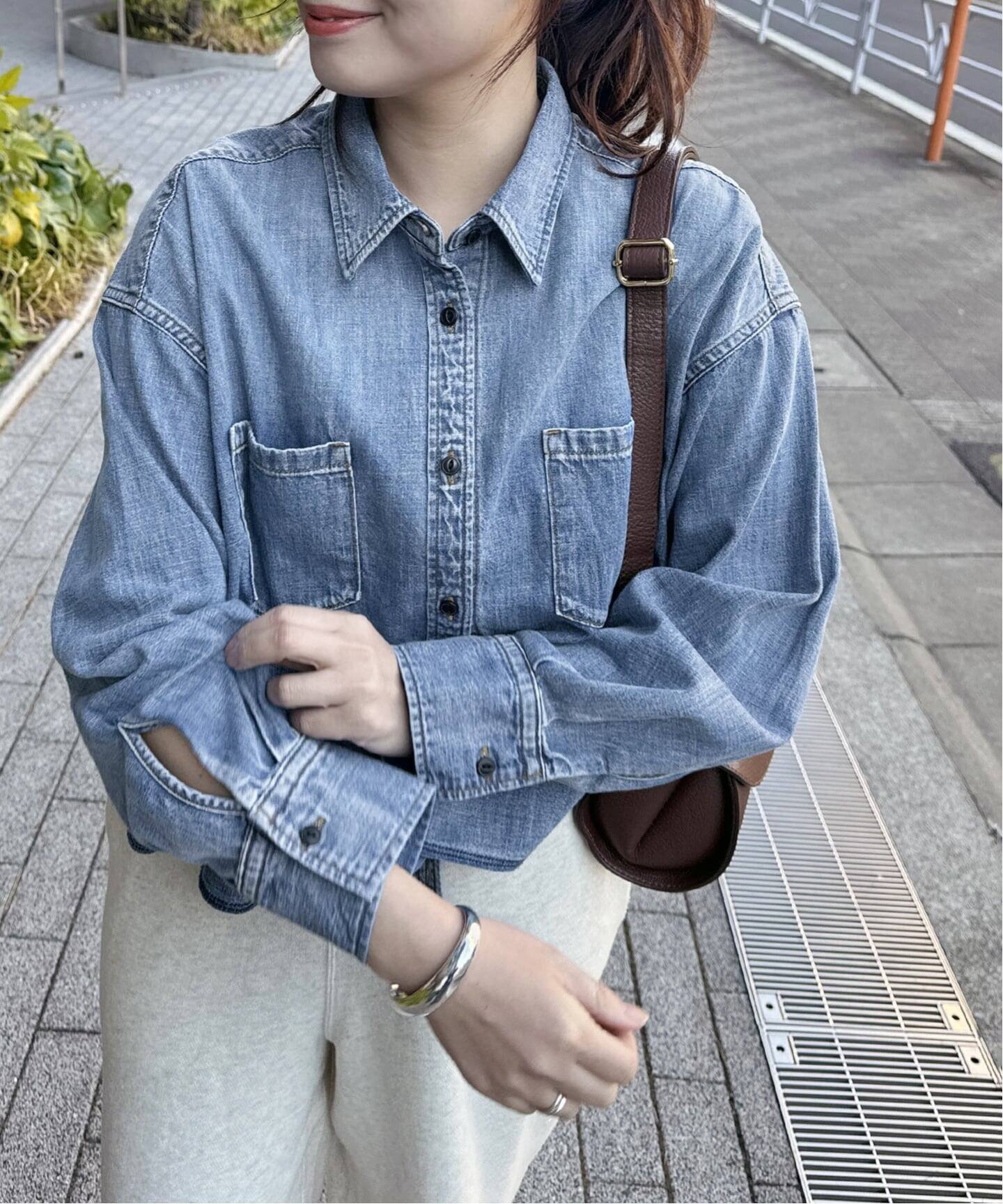 JOURNAL STANDARD｜《追加3》ライトオンスデニムクロップドシャツ