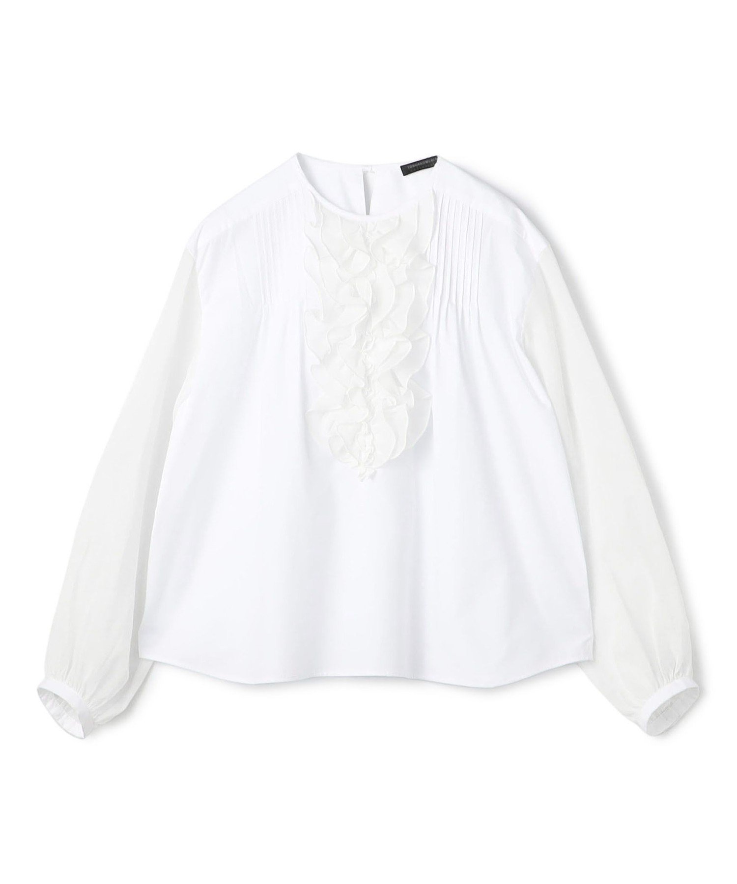 TOMORROWLAND｜ホワイトコンビネーション ラッフルブラウス | Rakuten