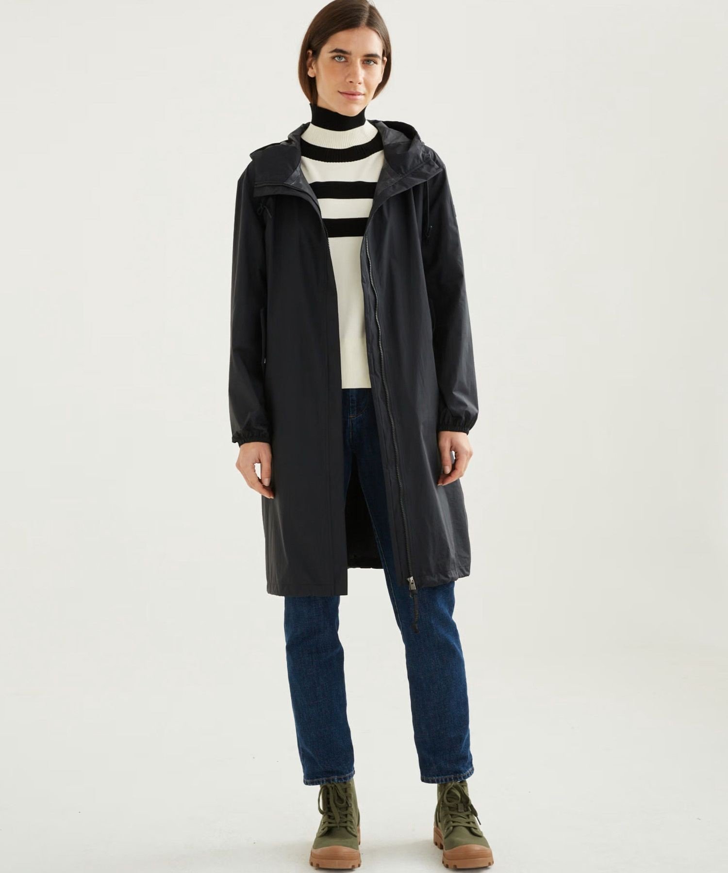 AIGLE｜透湿防水 パッカブルロングフーデッドジャケット | Rakuten