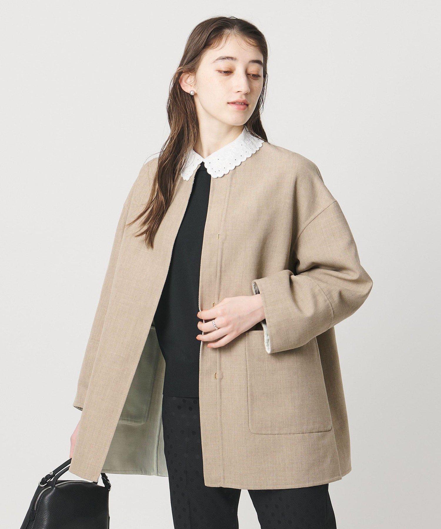 UNITED ARROWS｜Asami バイカラー リバーコート | Rakuten Fashion