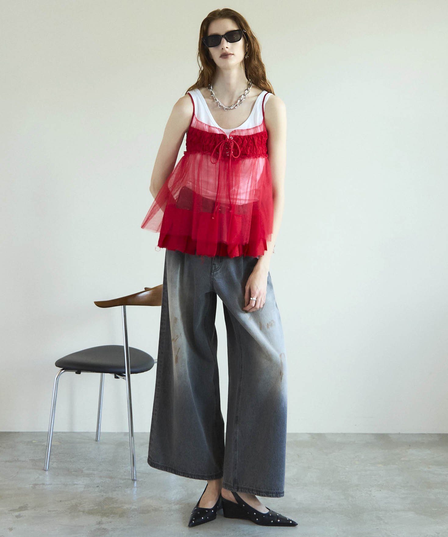 新品未使用】メゾンスペシャル トップス 夏 tulle tunic MAISON