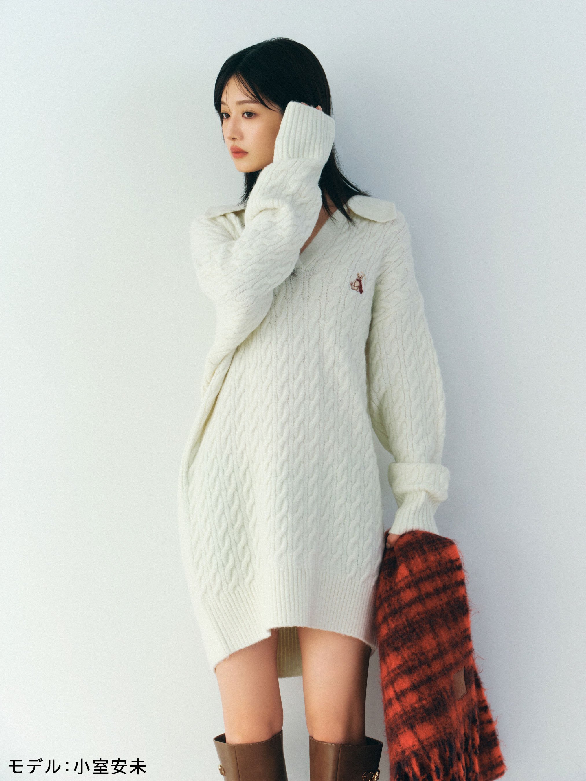 LILY BROWN｜Lily Bearケーブルニットワンピース | Rakuten Fashion