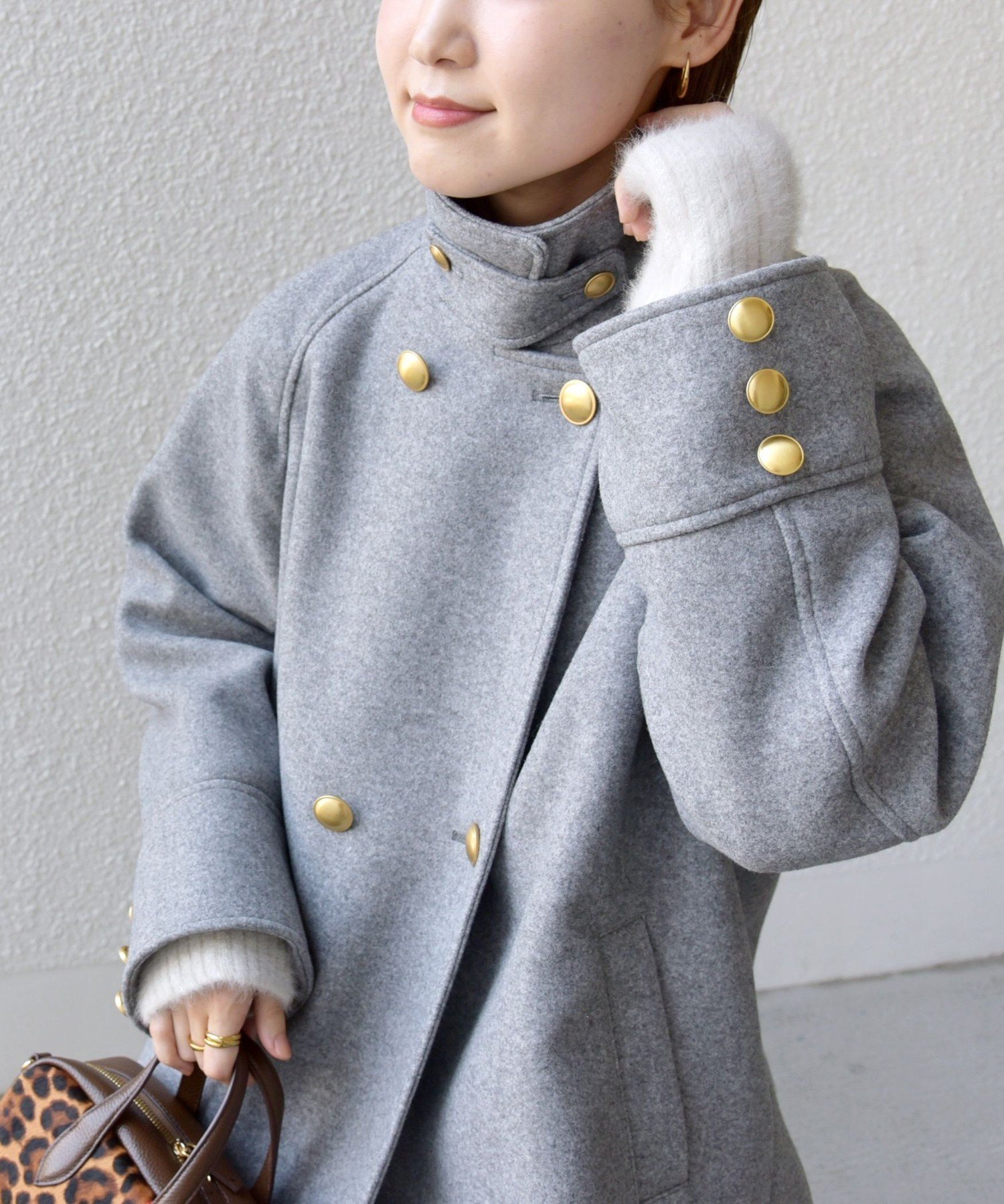 え*み様 SHIPS <手洗い可能>ウールライクジャージーメルトン 2WAY P SHIPS｜【WEB限定】<手洗い可能>ウール ライク ジャージー メルトン