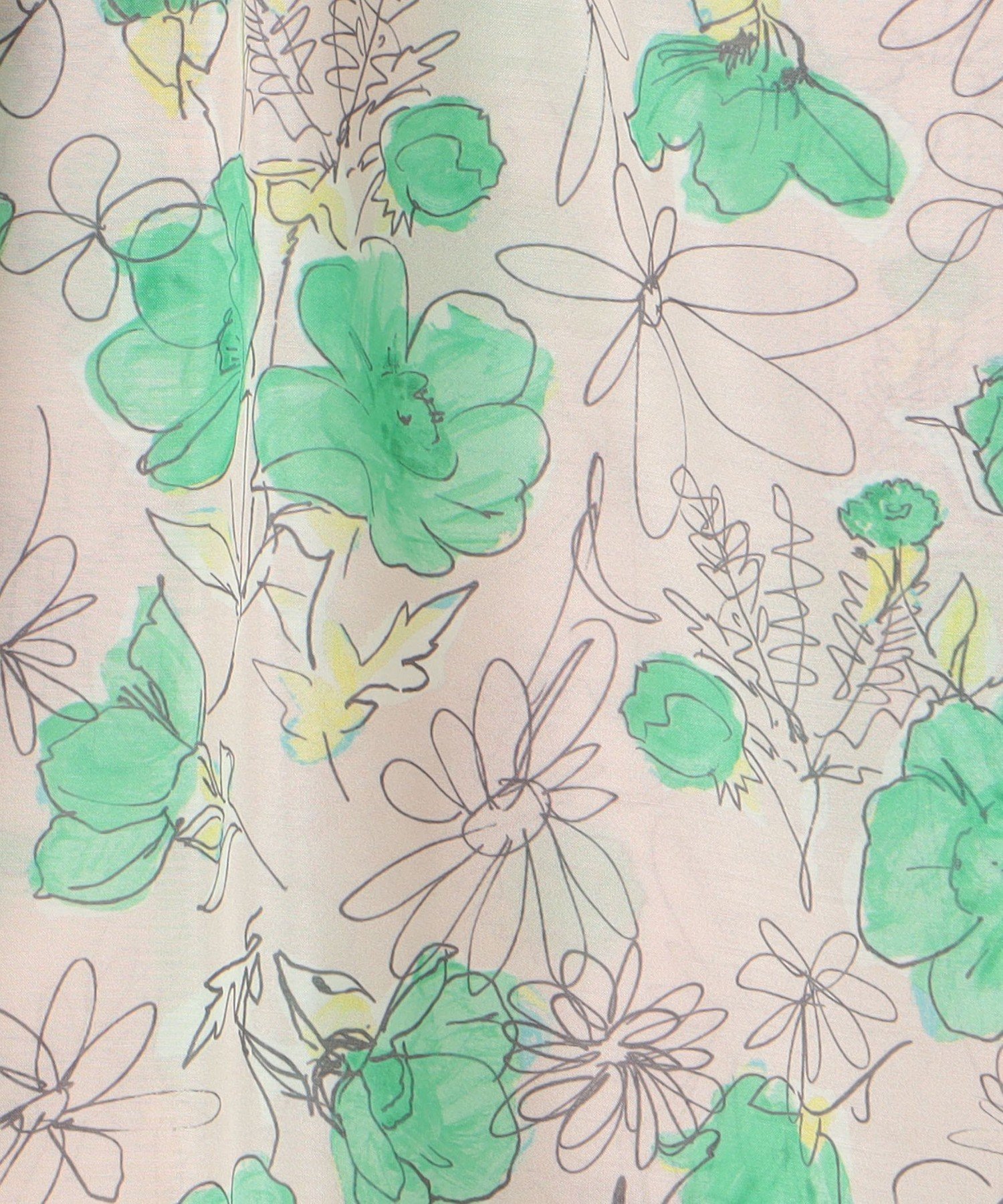 TOMORROWLAND｜アネモネプリント ギャザースタンドカラーブラウス