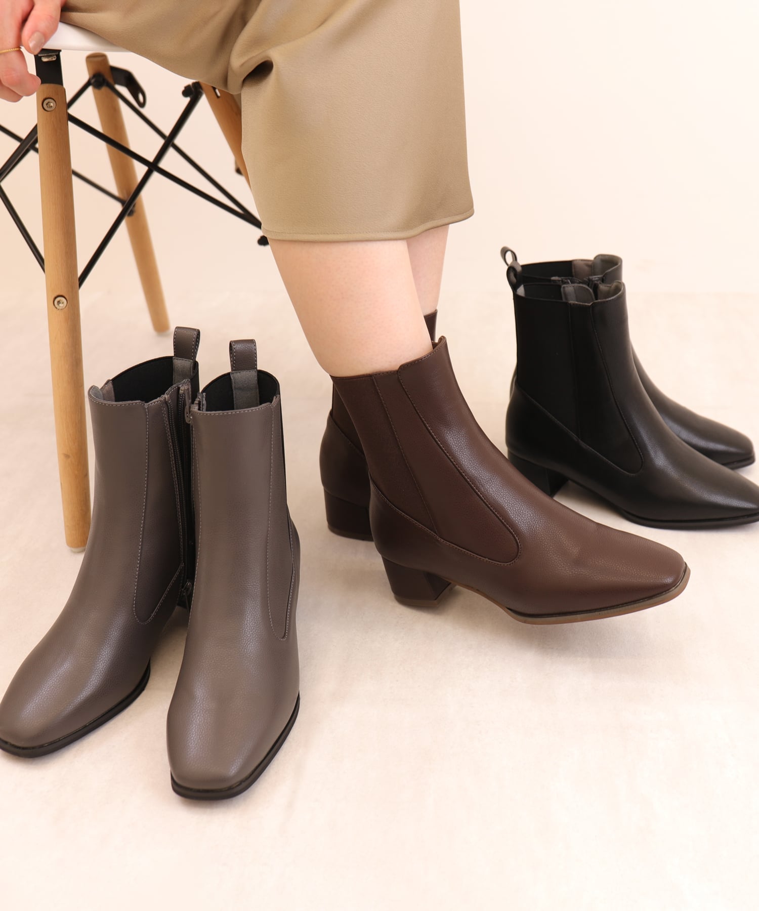 artemis by DIANA｜スクエアトゥ サイドゴアショートブーツ | Rakuten