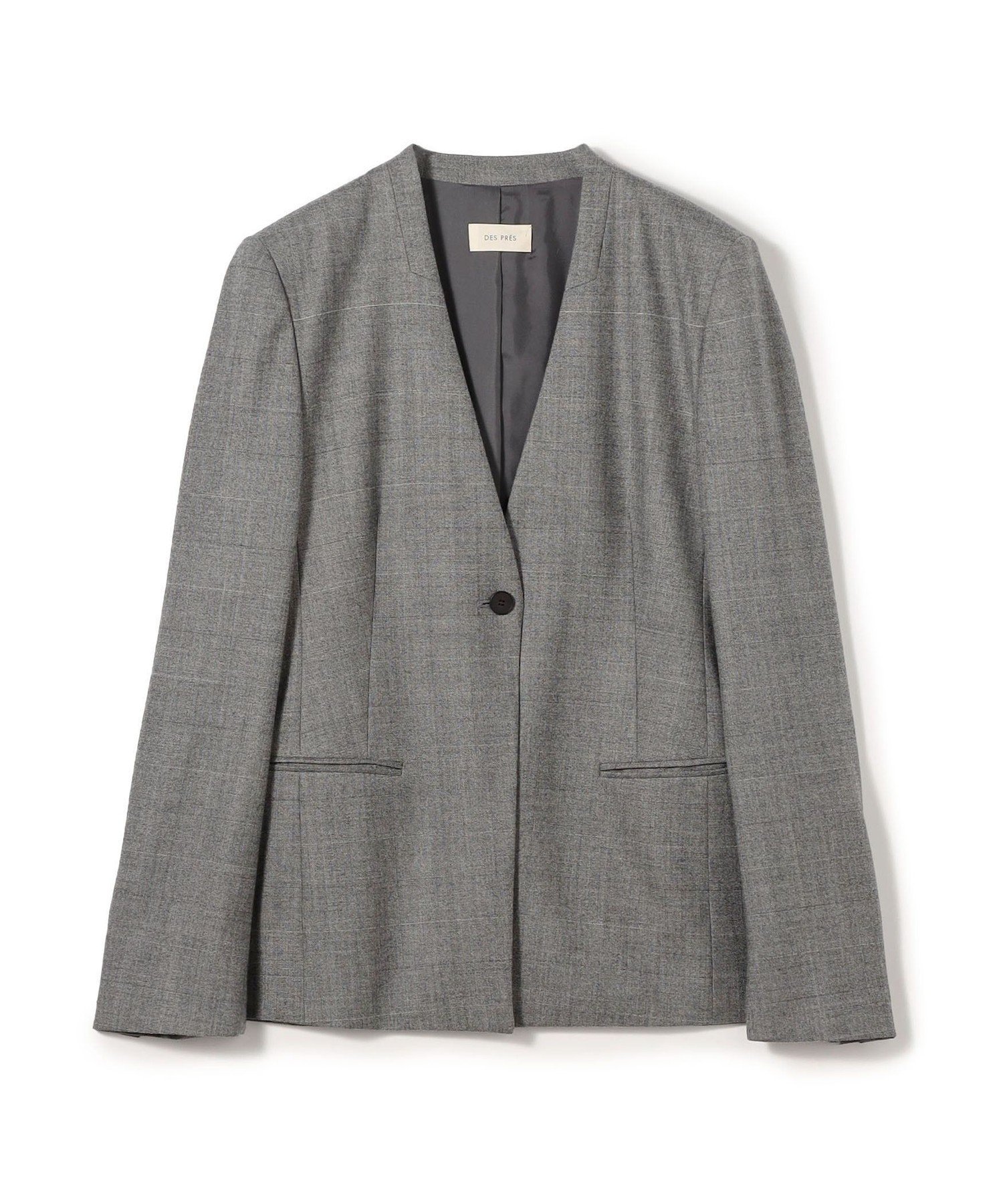 TOMORROWLAND｜フランネルウールストレッチ ノーカラージャケット