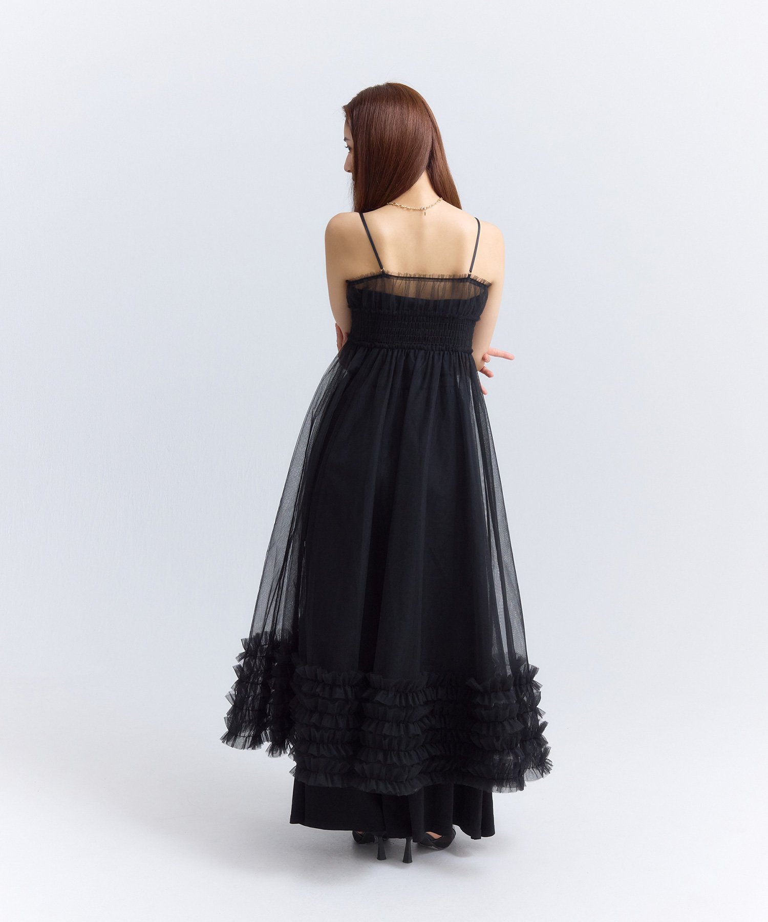 EIMY ISTOIRE｜フリルヘムチュールキャミワンピース | Rakuten Fashion