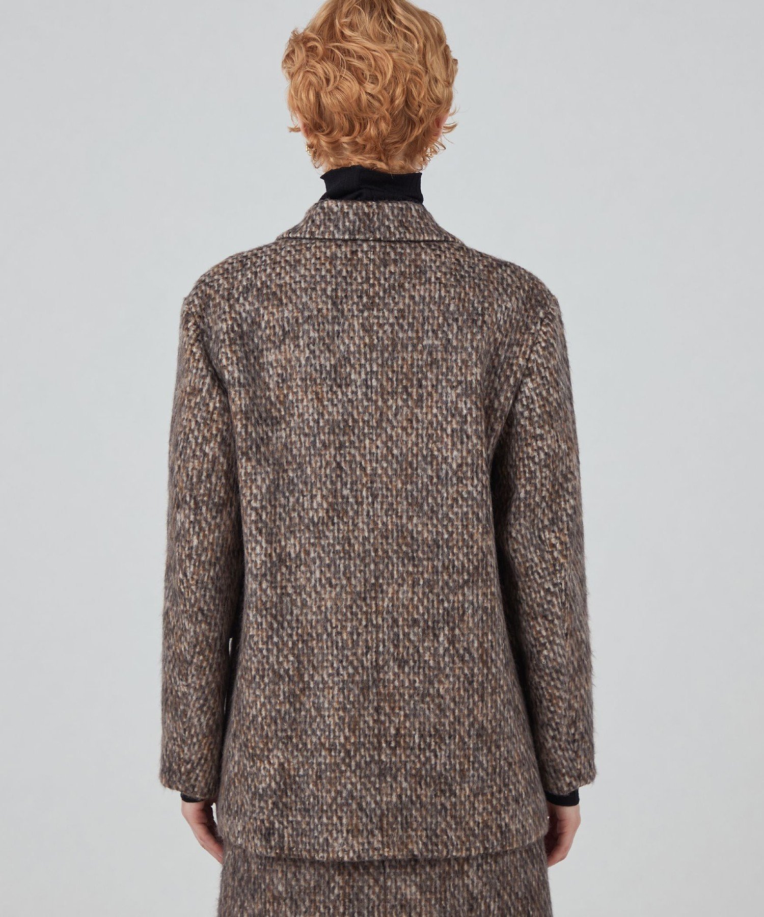 TOMORROWLAND｜モヘヤミックスシャギー ダブルブレストジャケット