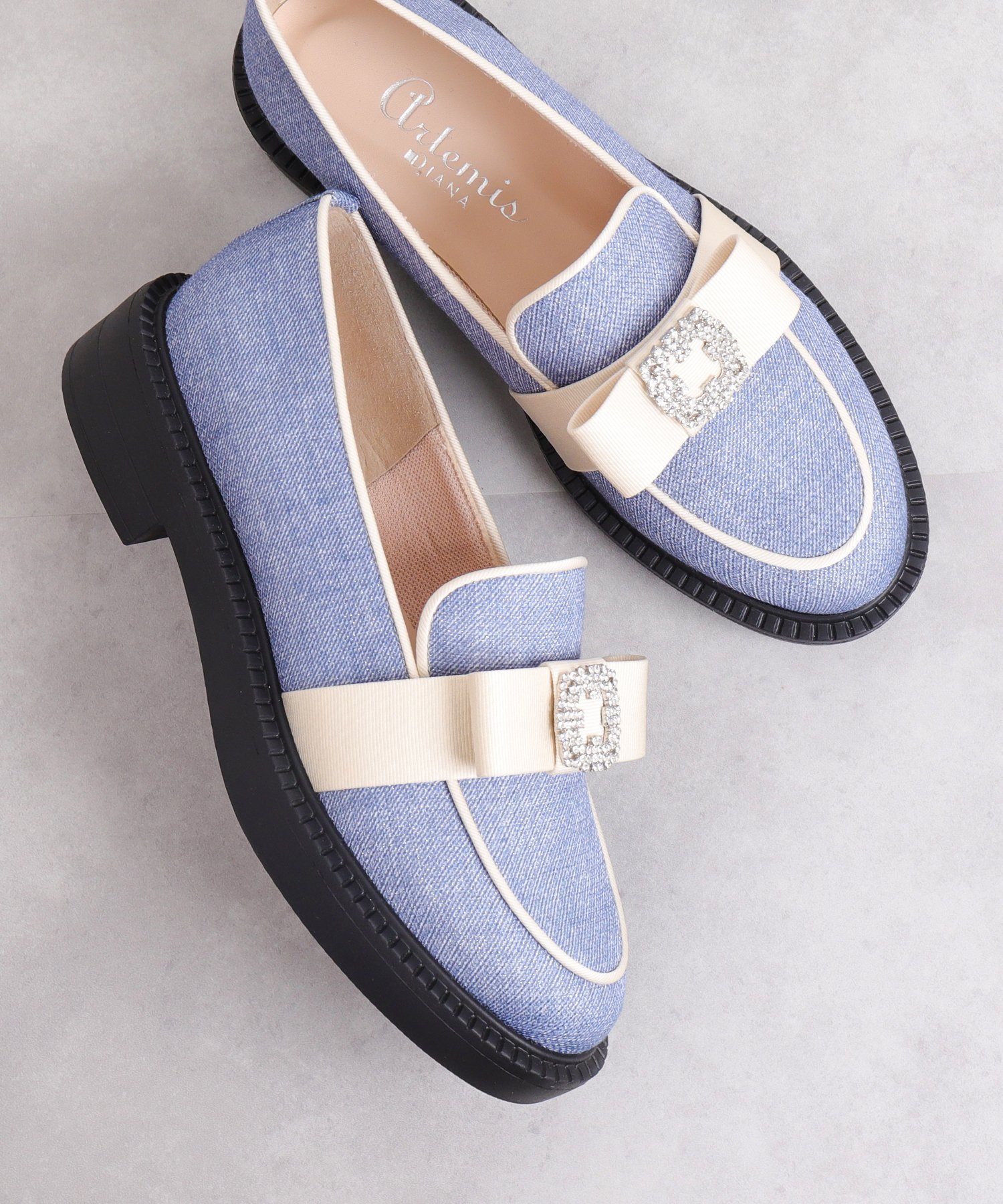 artemis by DIANA｜ビジューリボン 厚底ローファー | Rakuten Fashion