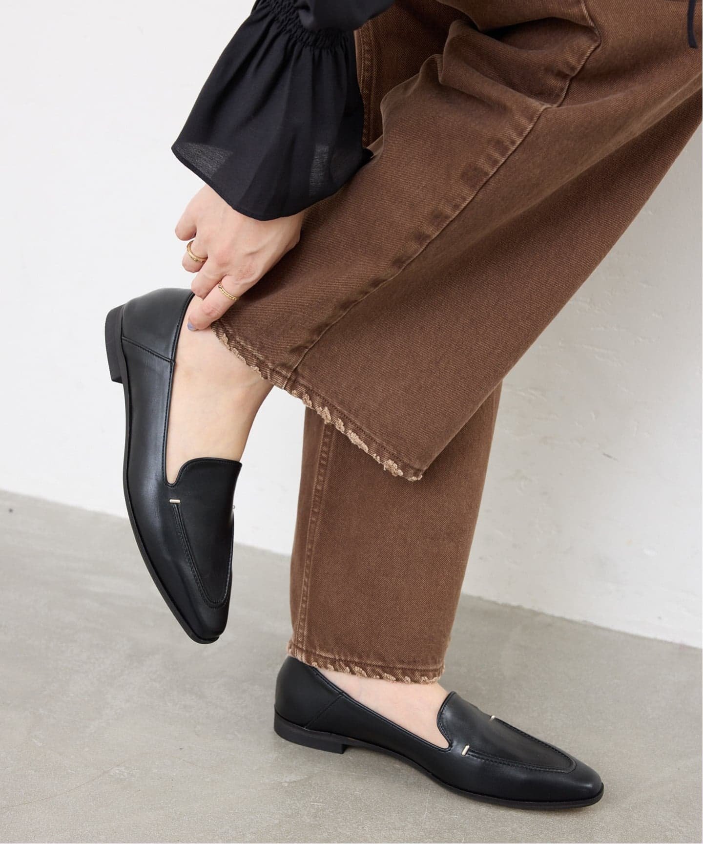 LE TALON｜《追加》スクエアステッチソフトローファー | Rakuten