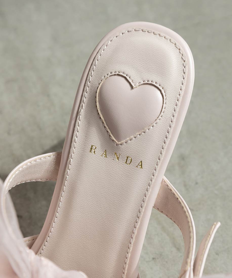RANDA｜【HEART COLLECTION】2WAYハート刺繍リボンミュール | Rakuten