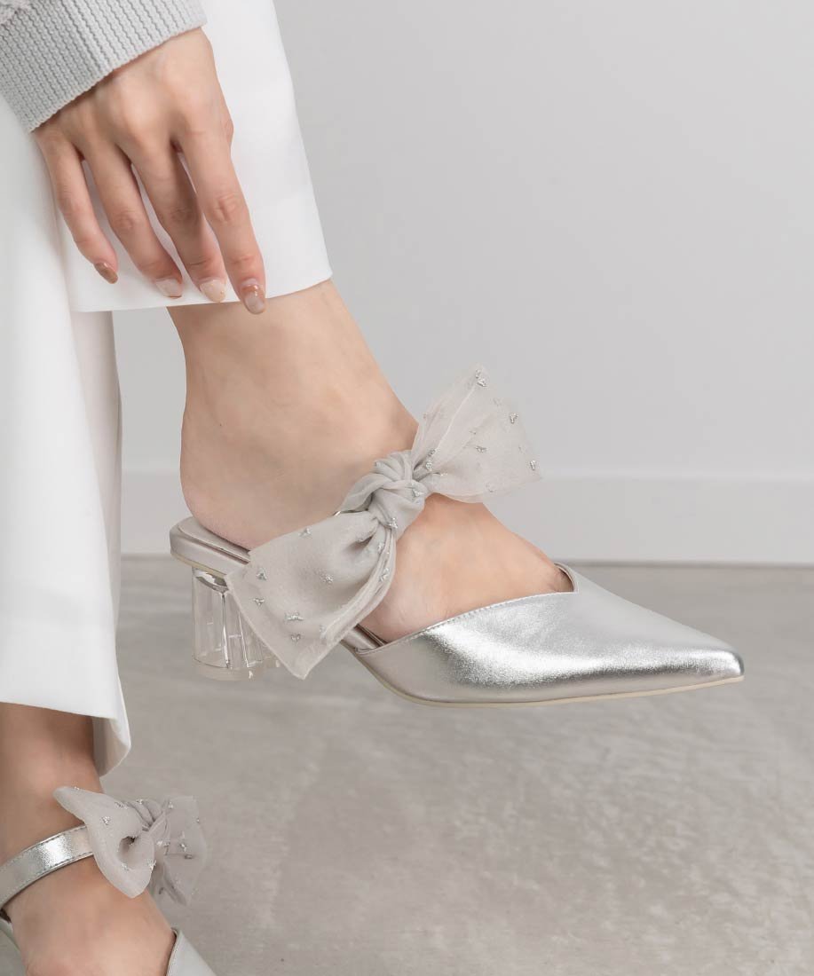 RANDA｜【HEART COLLECTION】2WAYハート刺繍リボンミュール | Rakuten