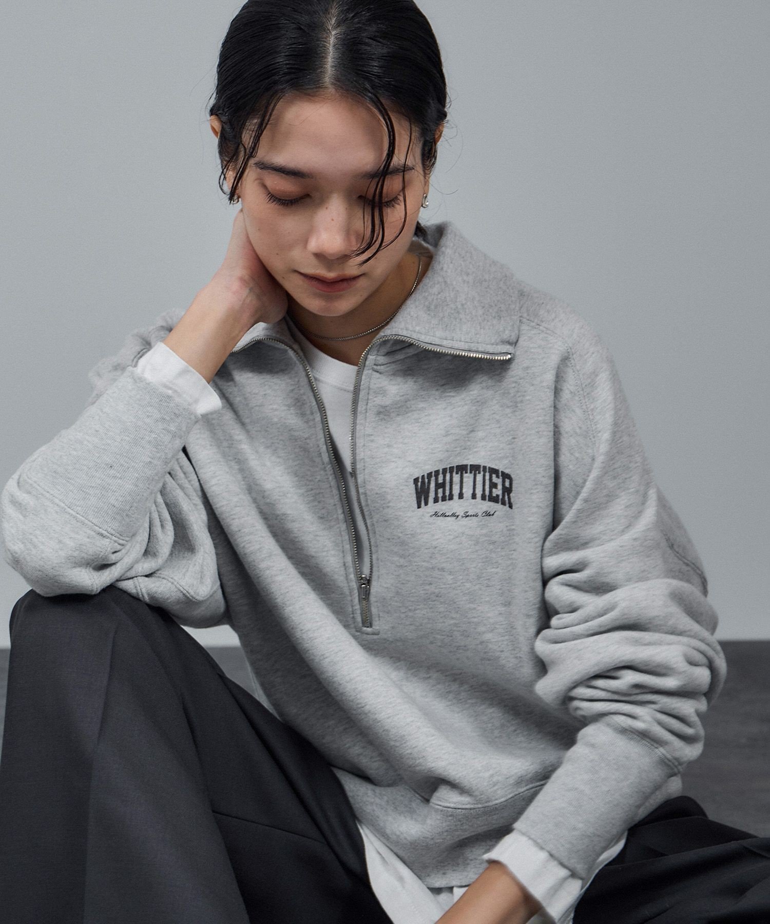 SALON adam et rope'｜【WEB限定】ビンテージライクハーフジップ