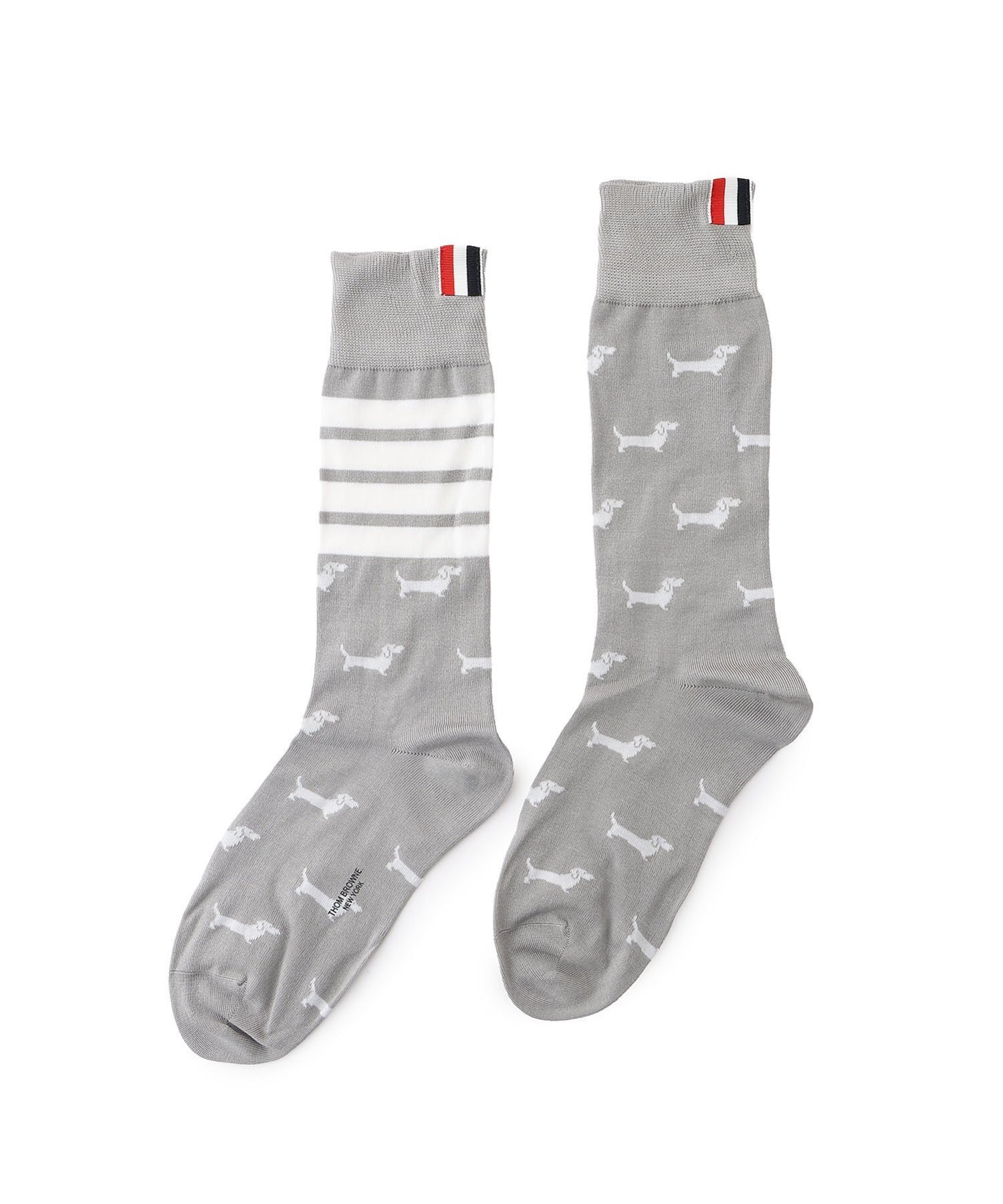 THOM BROWNE(トムブラウン)｜HECTOR MID CALF SOCKS | Rakuten Fashion