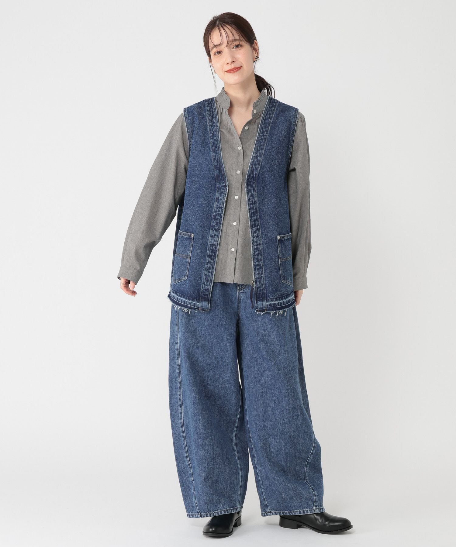 studio CLIP｜ZIPデニムベスト《CLIP denim》 | Rakuten Fashion(楽天