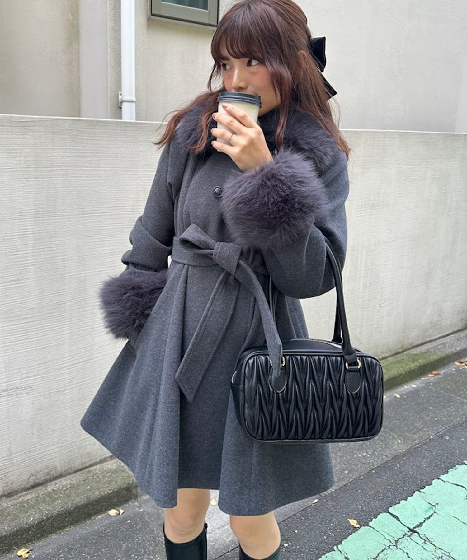 MAJESTIC LEGON｜2wayフェイクファーカラーフレアコート | Rakuten