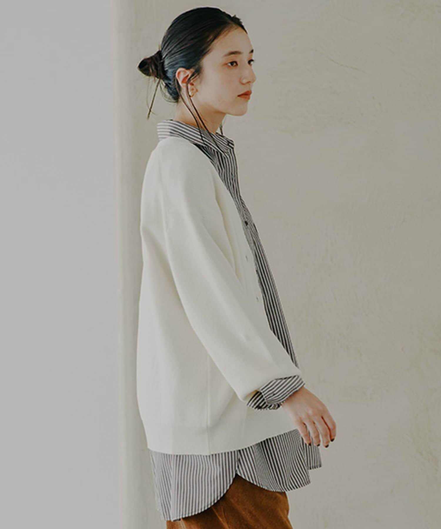 studio CLIP｜12ゲージ畦Vネックニットカーディガン | Rakuten Fashion