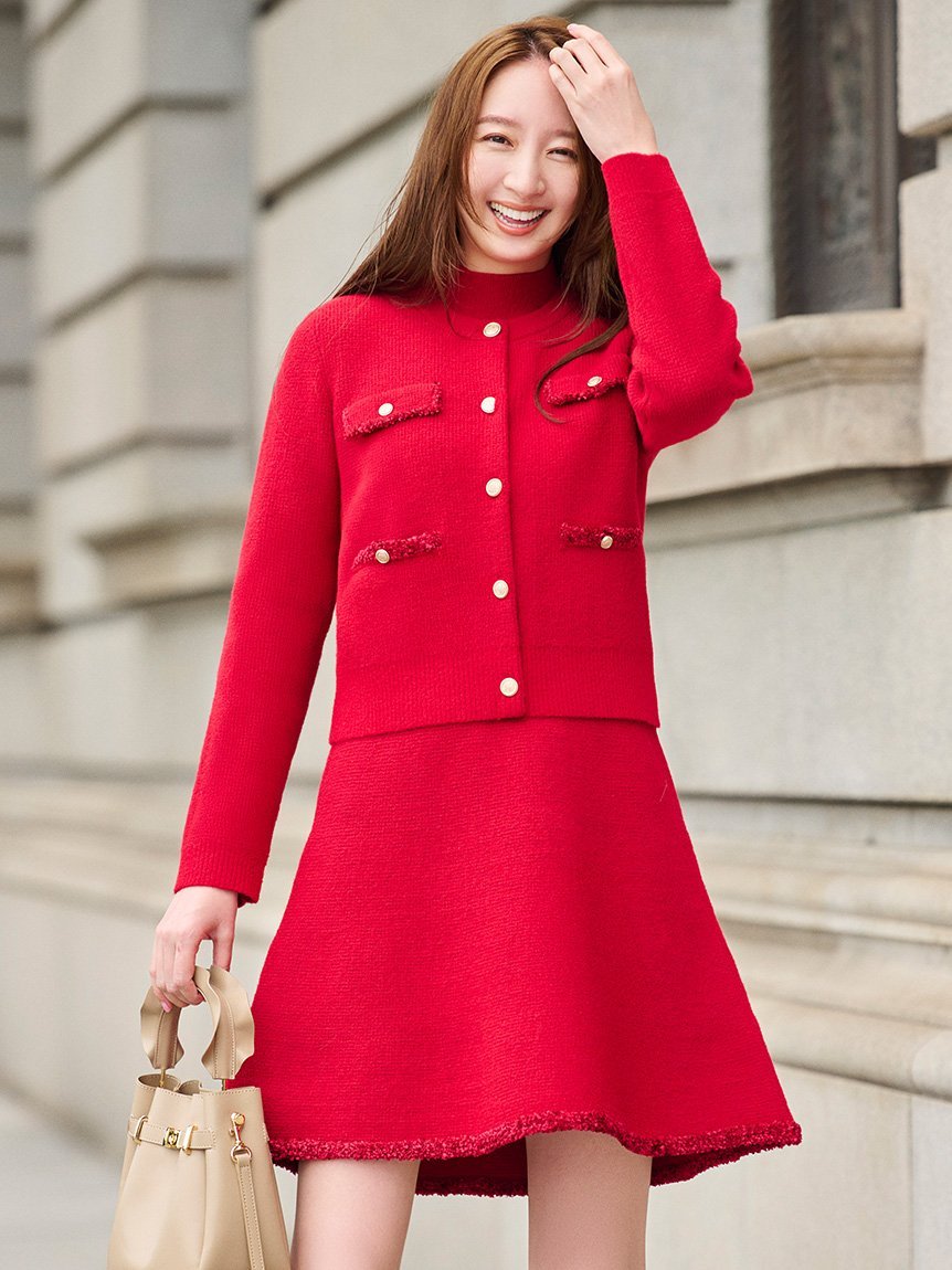 CELFORD｜【限定カラーあり】トリムミニニットワンピースセット