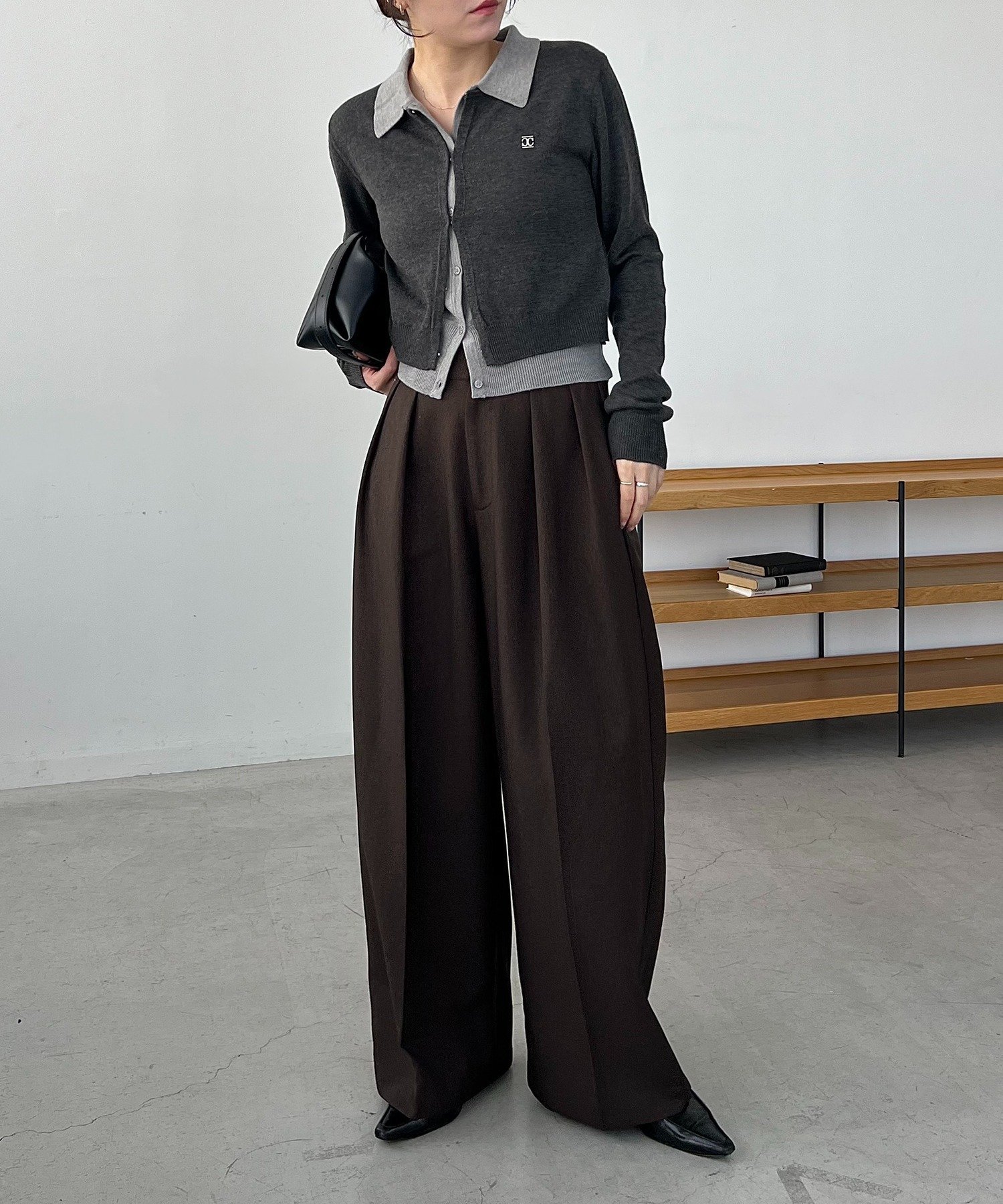 CAPRICIEUX LE'MAGE｜レイヤードポロニットカーディガン | Rakuten