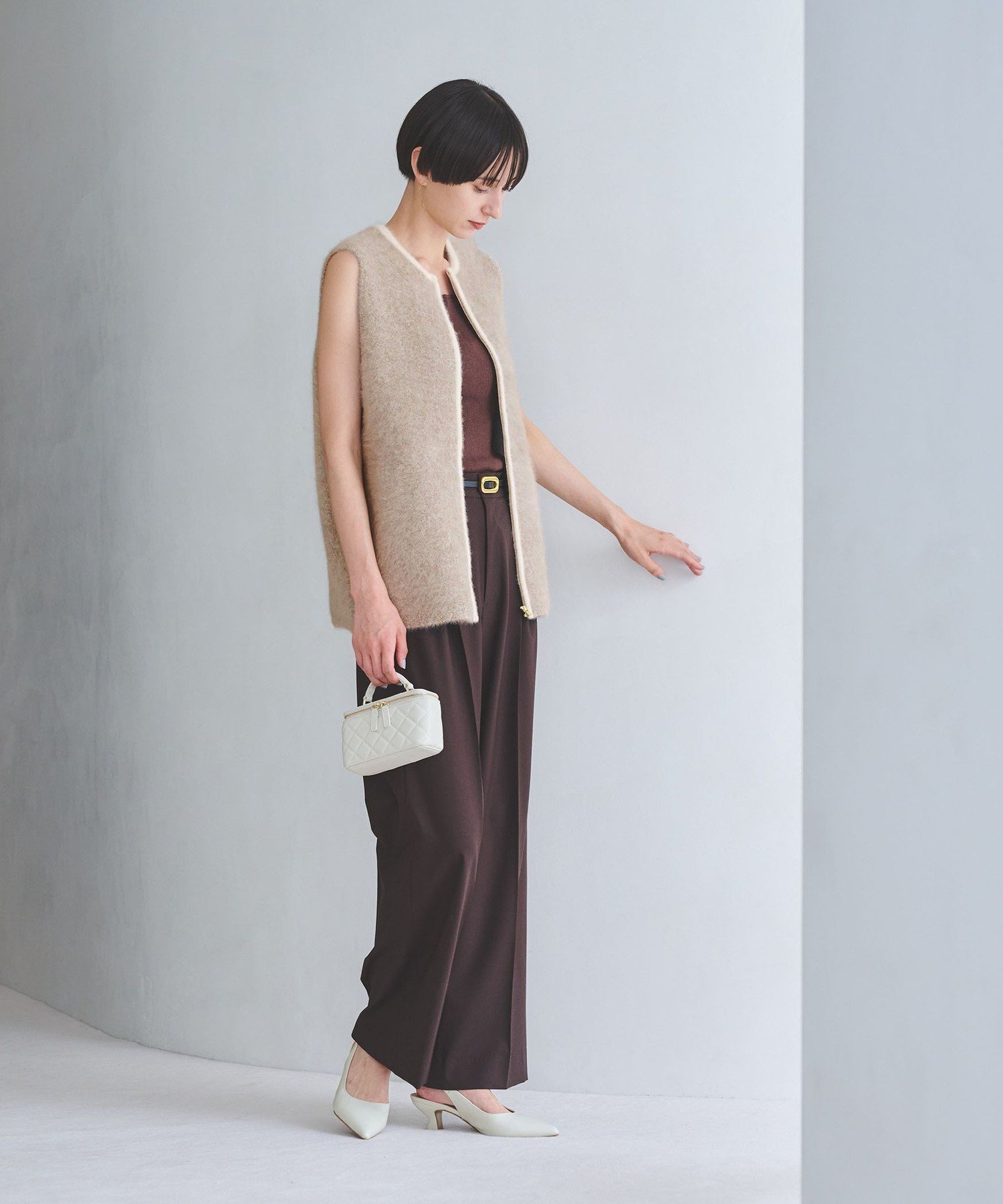 UNITED ARROWS｜フォックスカシミヤ ジップ ベスト | Rakuten Fashion