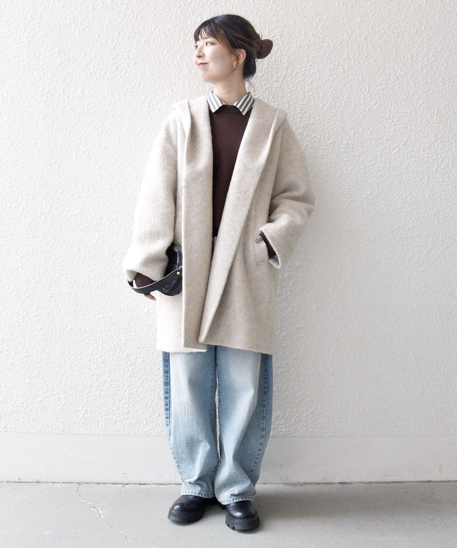 SHIPS｜SHIPS any: シャギー フーディー ガウン コート | Rakuten