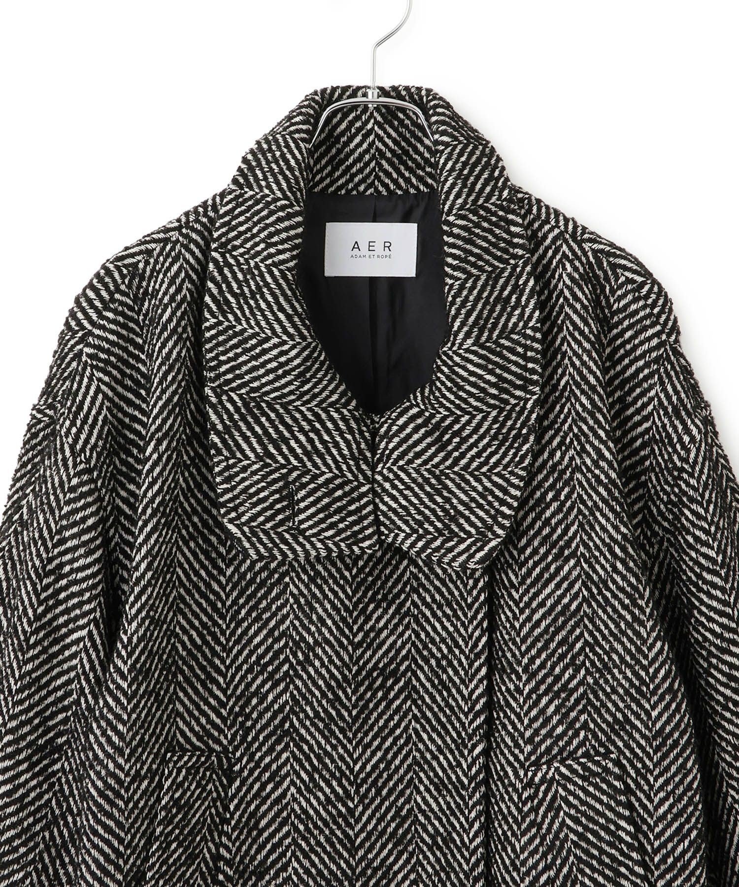 ADAM ET ROPE'｜【WEB限定】スタンドカラーウールミドルコート