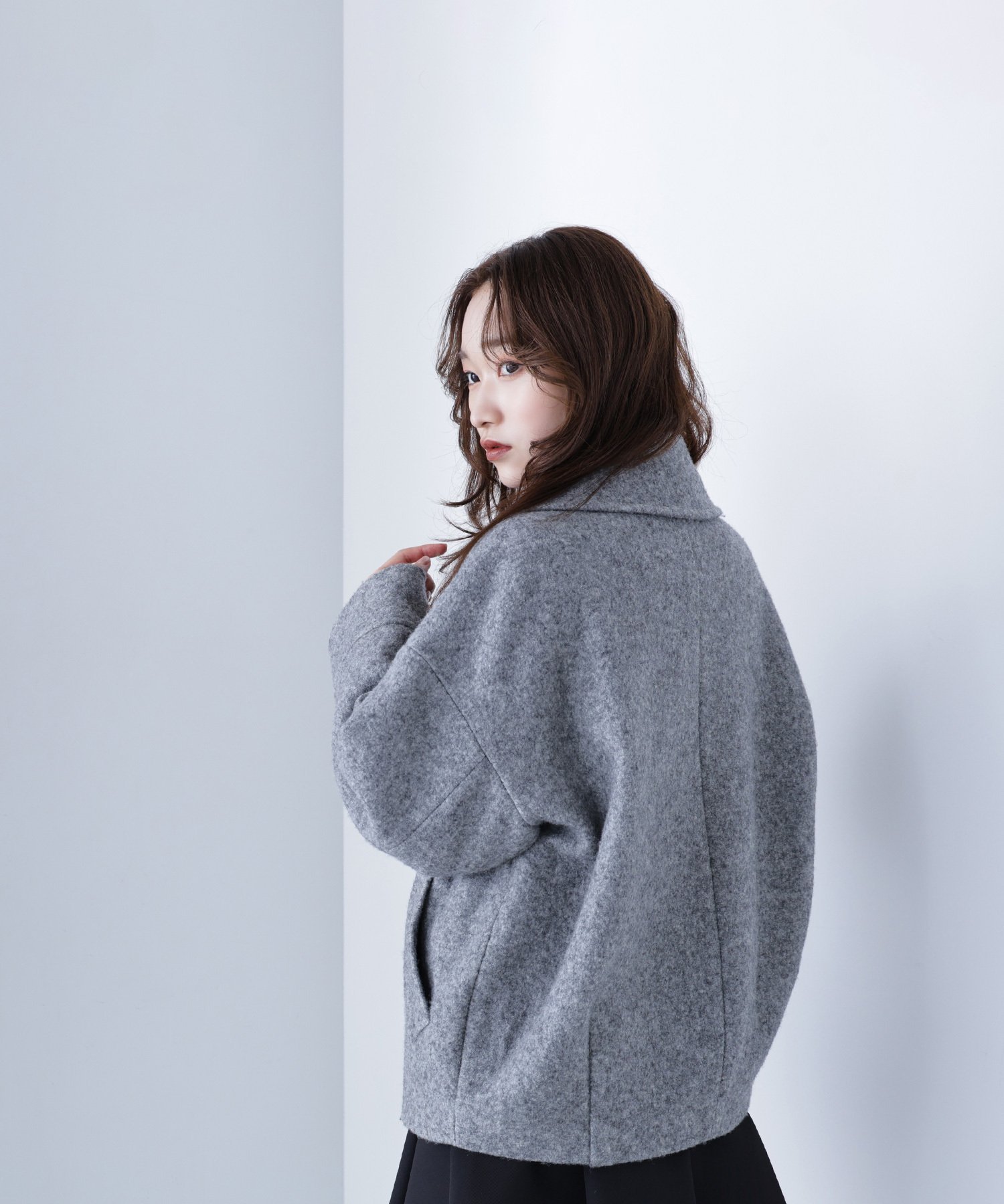 NATURAL BEAUTY BASIC｜ウーリーフォルムハーフコート | Rakuten