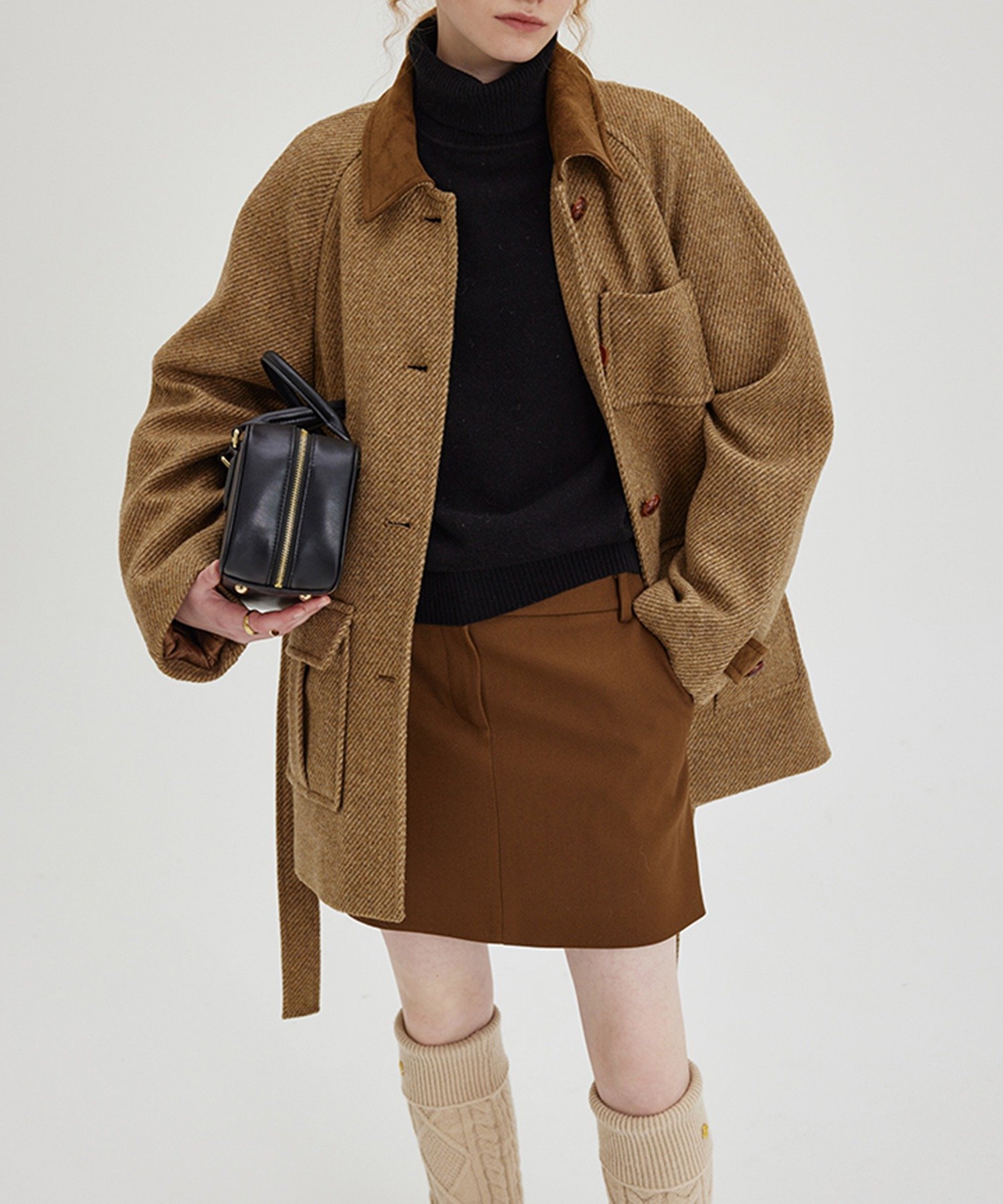 chuclla｜ラグラン ウールツイードジャケット FD23W194 Fano Studios