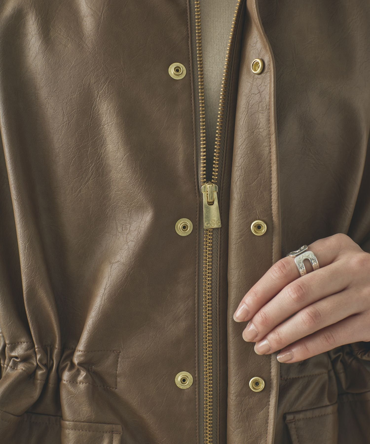 Curensology｜ヴィンテージフェイクレザーコート | Rakuten Fashion