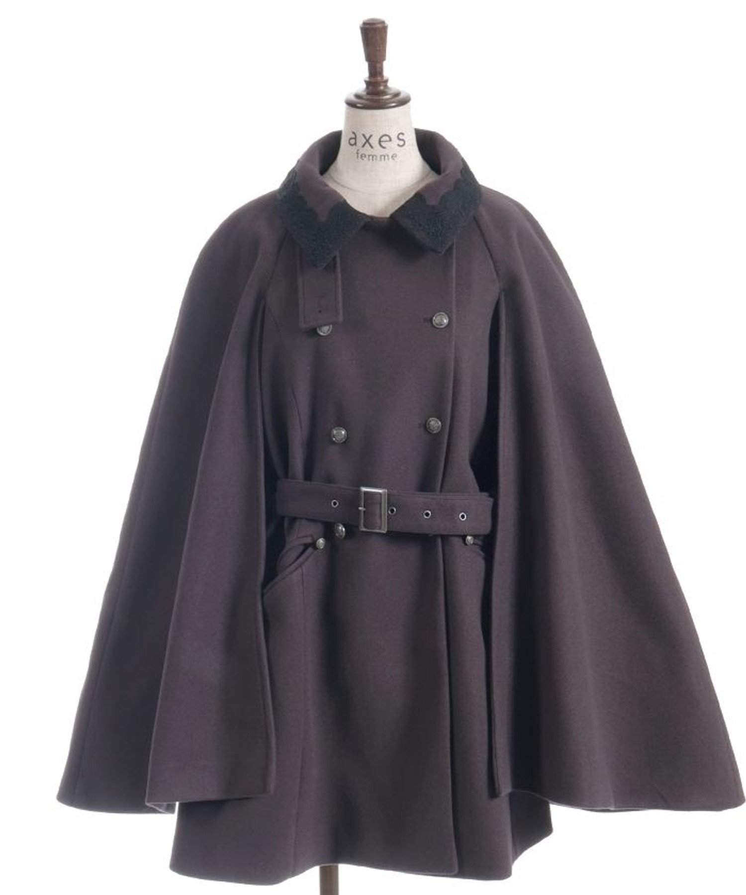axes femme｜ダブルボタンケープコート | Rakuten Fashion(楽天