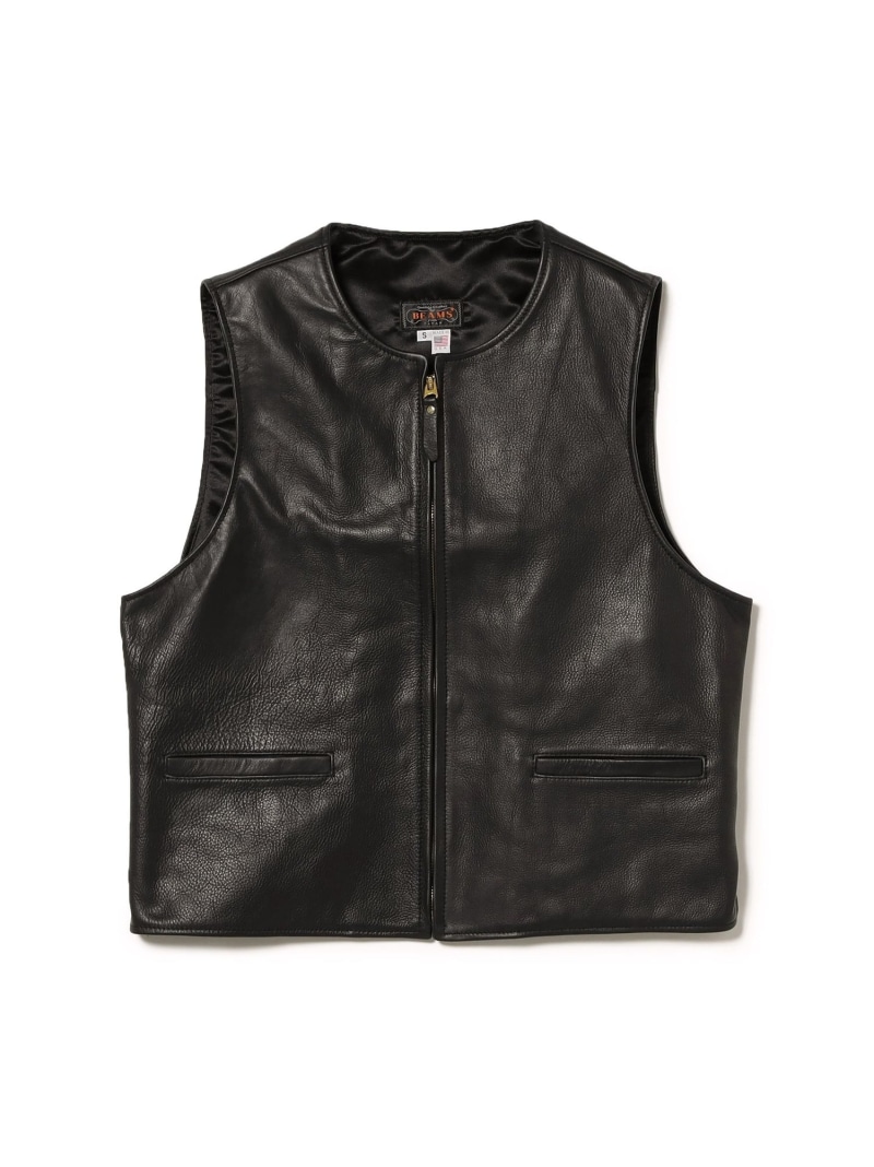 楽天市場】BEAMS PLUS LEATHER VEST ビームス メン トップス ベスト