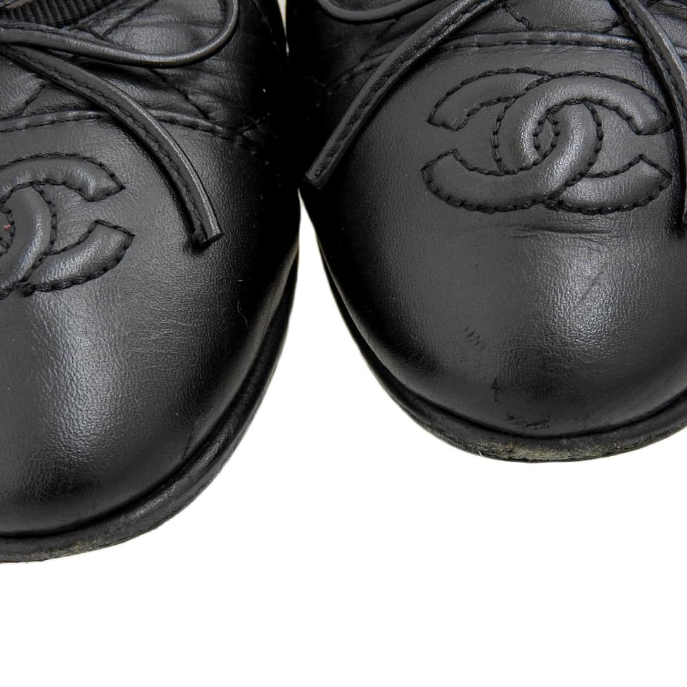 楽天市場】CHANEL シャネル レザー フラット パンプス レディース