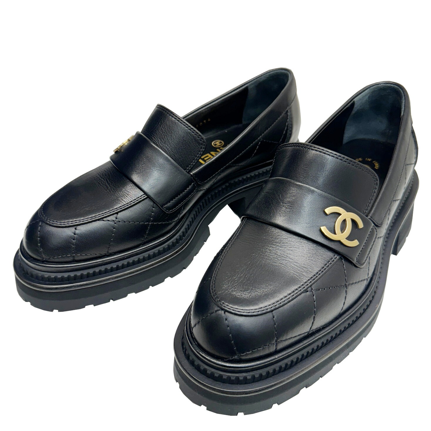 楽天市場】【中古】CHANEL シャネル ココマーク ローファー 23A G45074