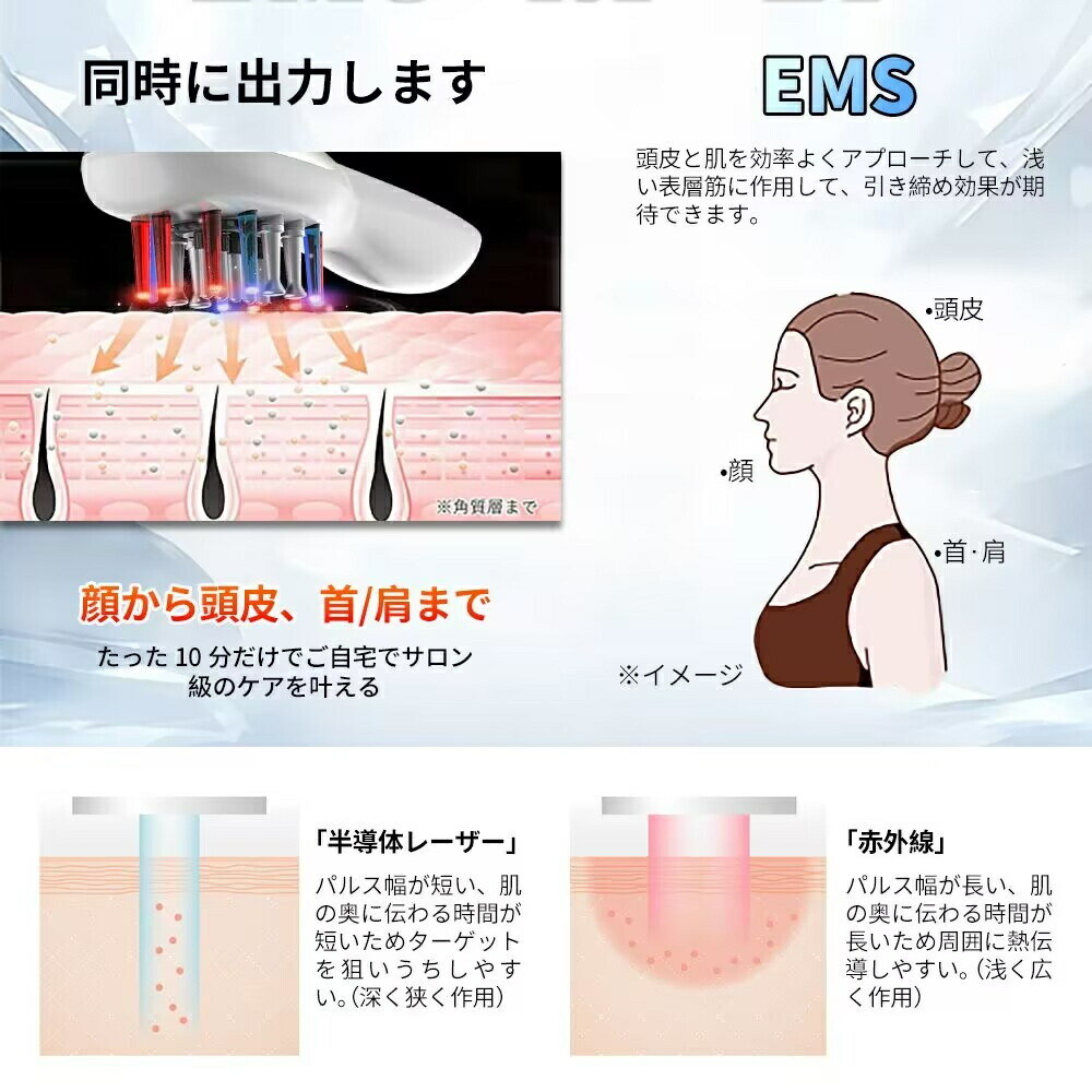 楽天市場】電気ブラシ スカルプケア 美顔器 EP 頭皮 EMS ブラシ 3D振動