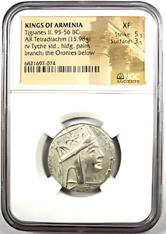 楽天市場】ティグラネス 2 世 AR テトラドラクマ アルメニア王銀貨