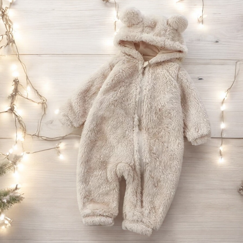 楽天市場】冬用ベビー防寒おくるみ 着ぐるみベビーモコモコフリース