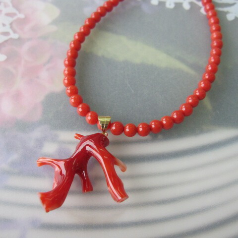 楽天市場】日本・高知産血赤（ちあか） 枝珊瑚 ペンダントネックレス