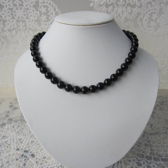 楽天市場】黒珊瑚 ネックレス （10mm） G.SILVER 葬儀 喪服 フォーマル