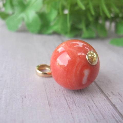 楽天市場】『希少』 【豪華 】桃珊瑚ペンダントトップ 18.2ミリ K18